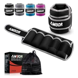 AMIBOR Adjustable Ankle Weights